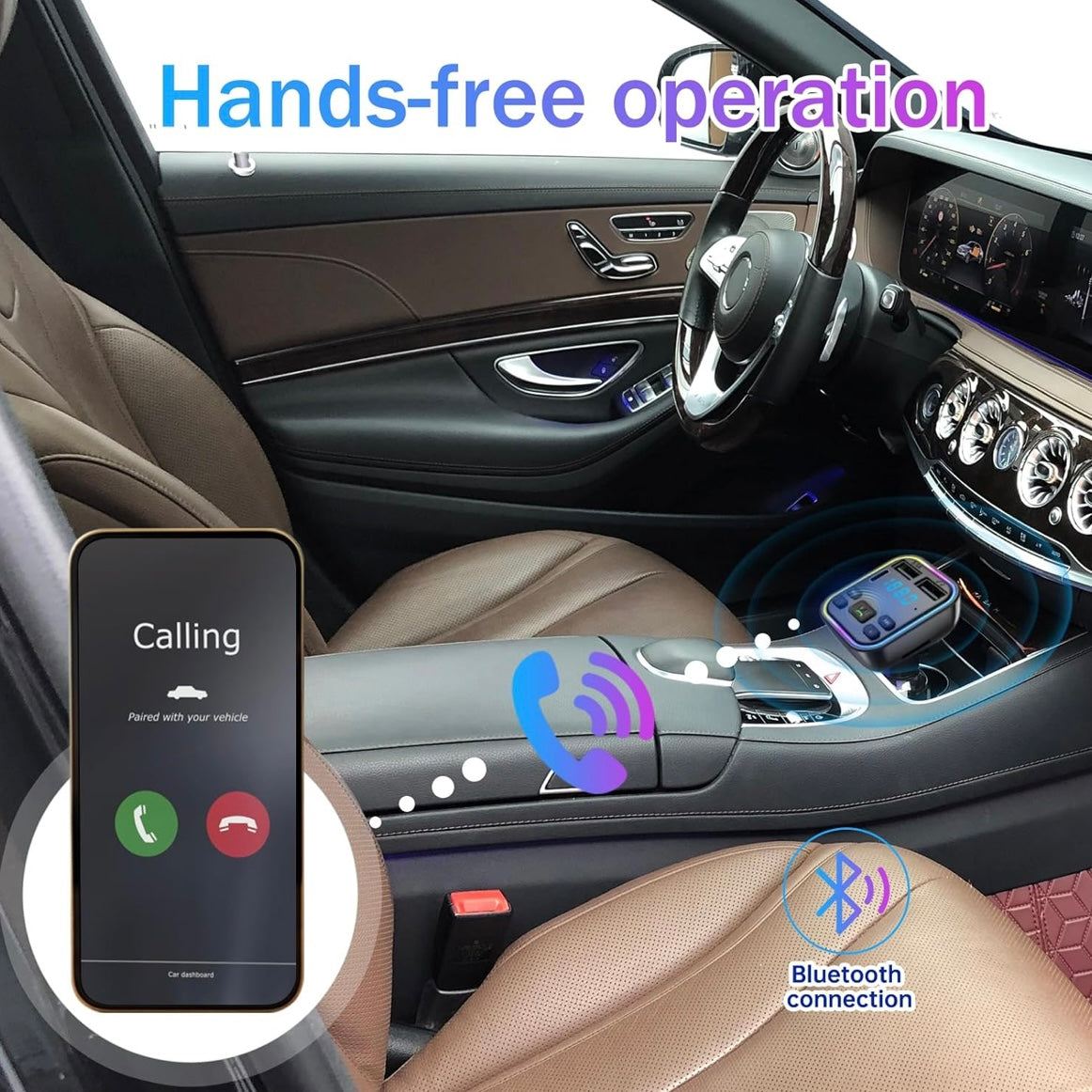 FM Transmitter Bluetooth hands Free Car Adapter