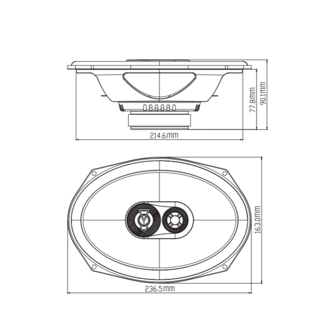 JBL 3-Way Car Speaker Set by Harman Kardon without Grille - 375 Watt Car Speaker Boxes - 6 x 9 Inches (152 mm x 230 mm)