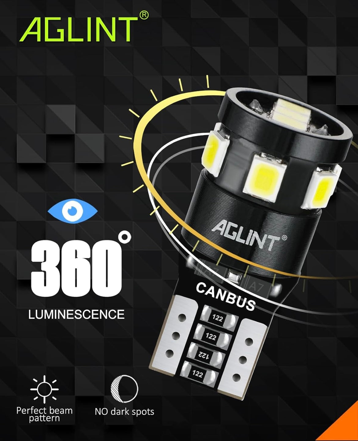 T10 194 LED Bulb CANBUS Error Free