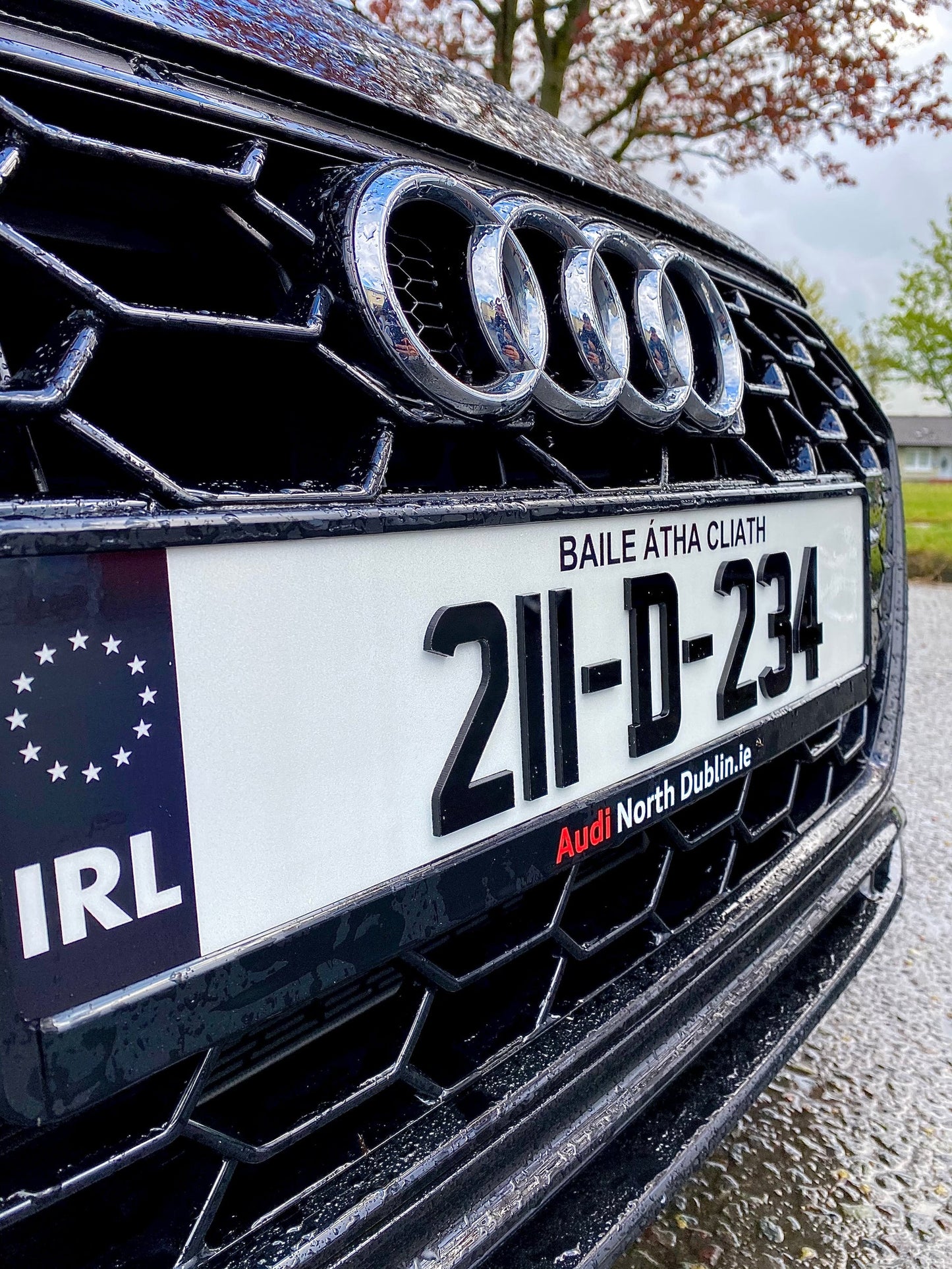Gloss 3MM 4D Irish font - Number plates (x2)