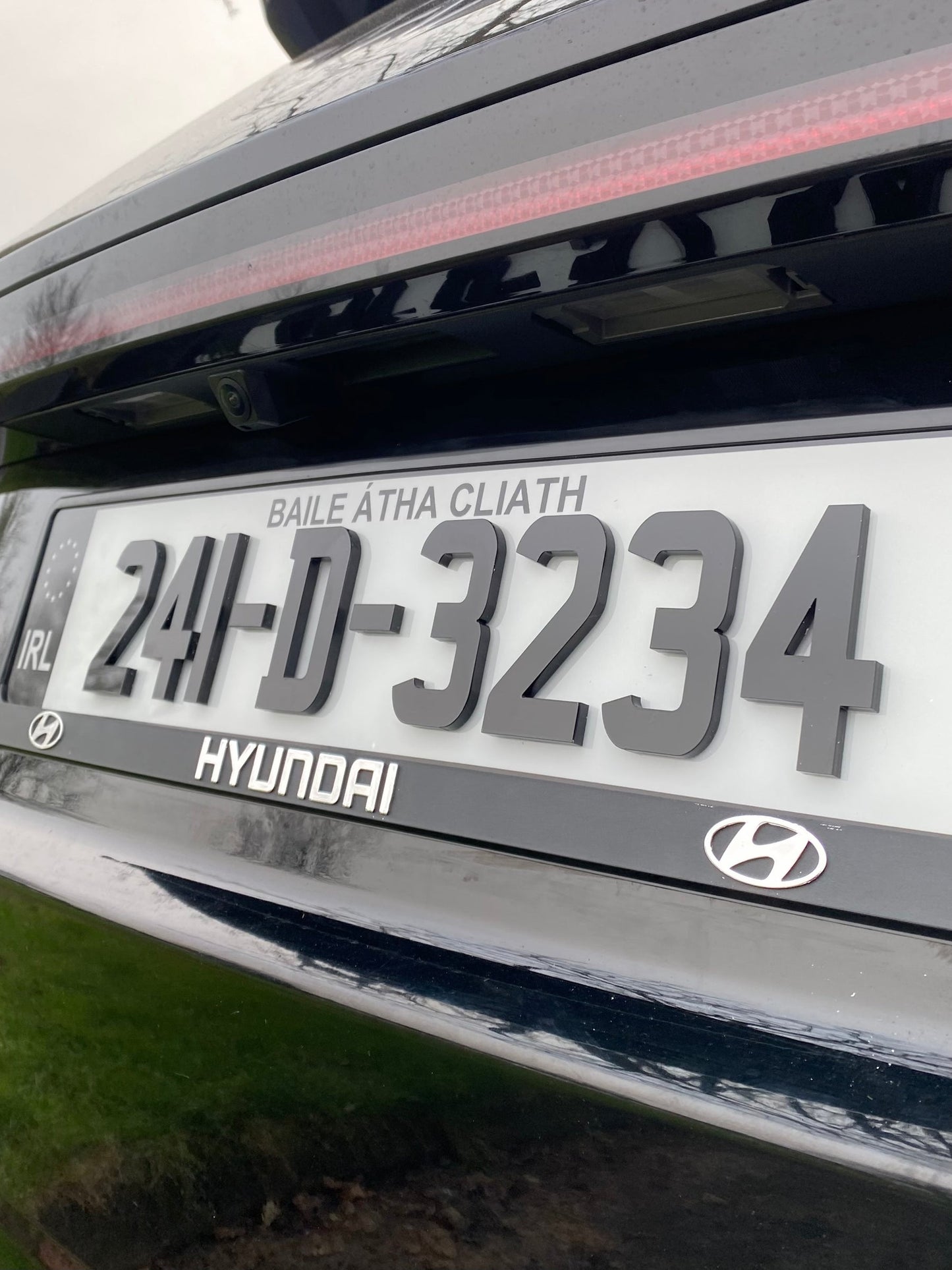 Gloss 5MM 4D Irish font - Number plates (x2)