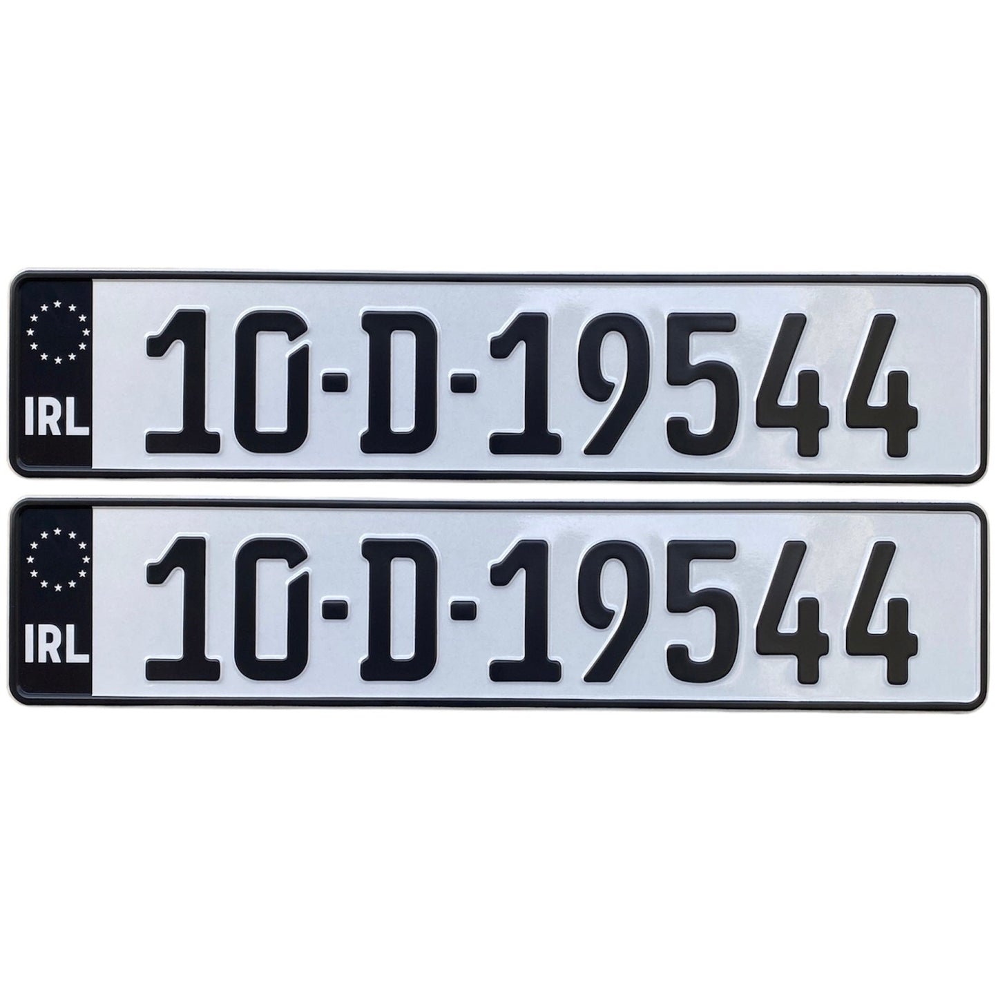 Blackout German Metal Pressed - Number Plates (x2)