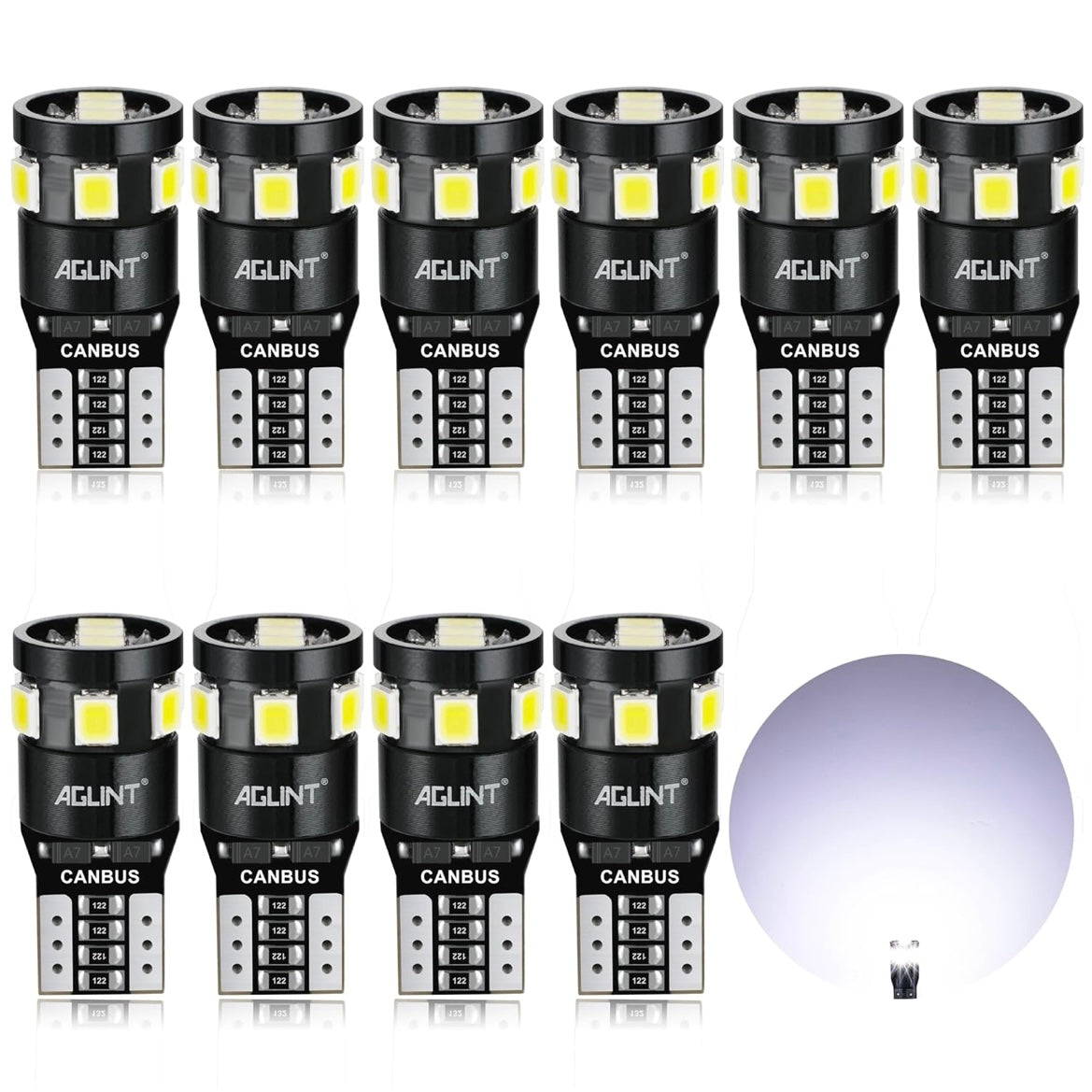 T10 194 LED Bulb CANBUS Error Free