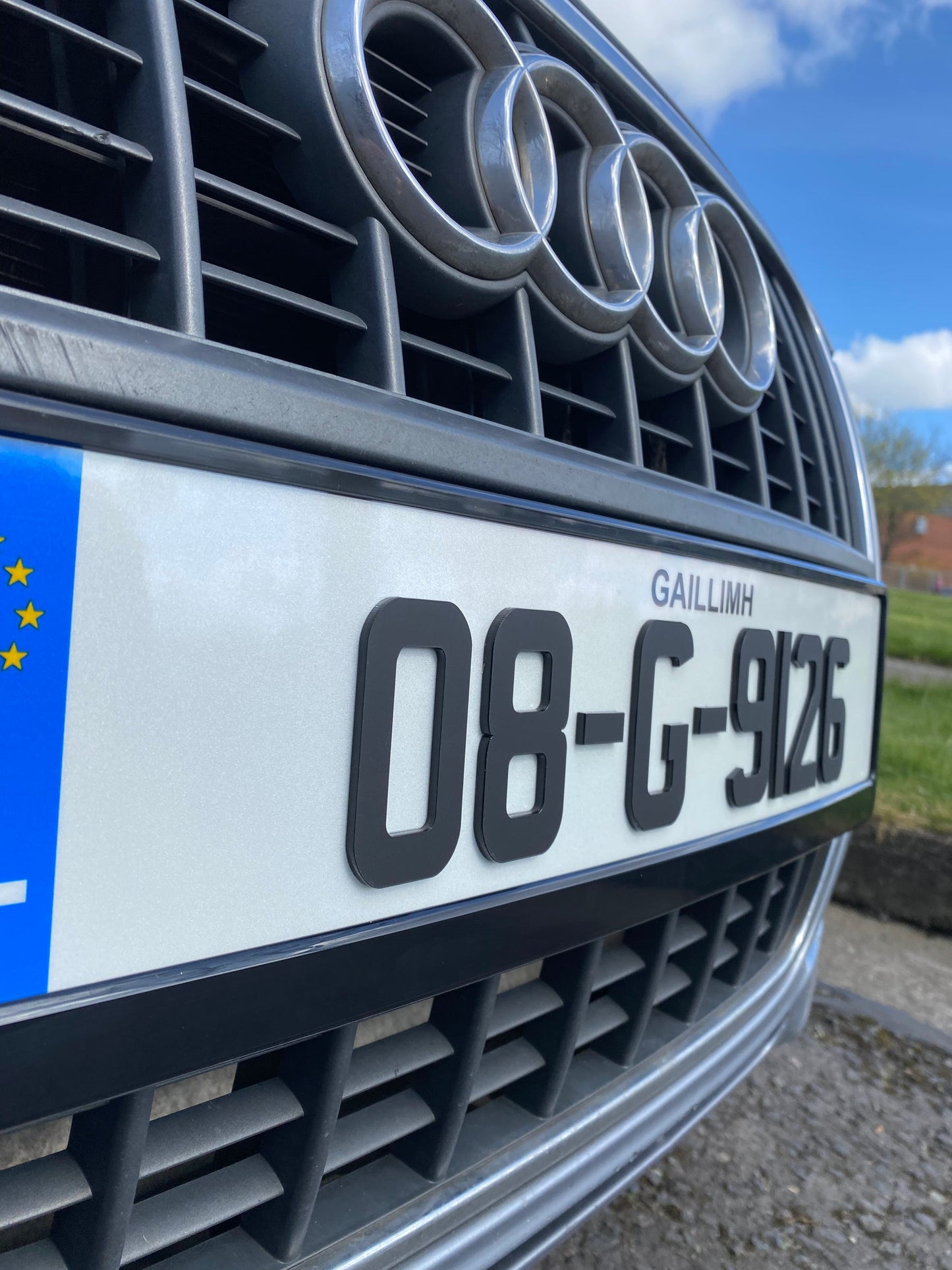 Matt 3MM 4D Irish font - Number plates (x2)
