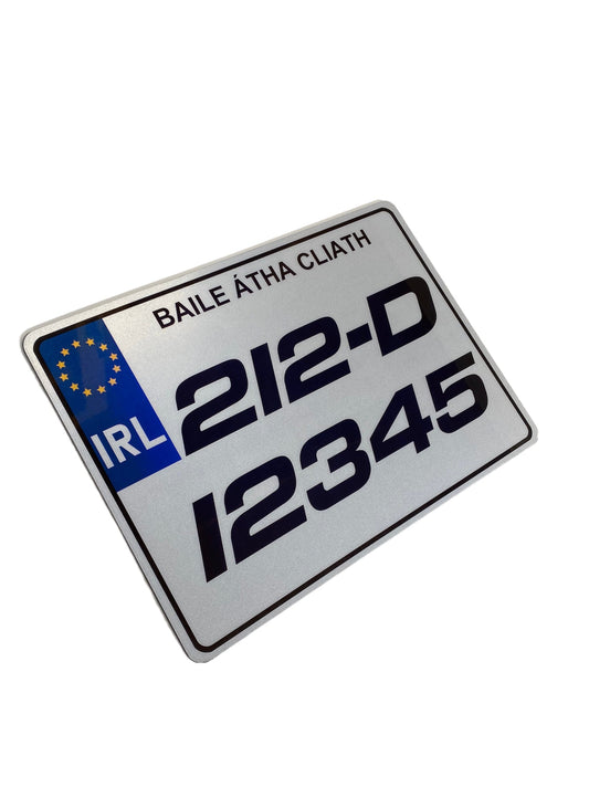 2D Square Sports Style Number Plates (x2)