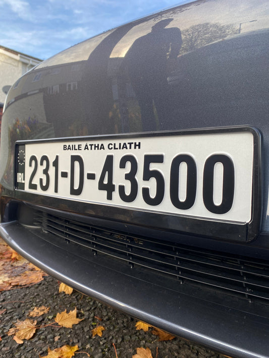 Blackout Irish Metal Pressed - Number Plates (x2)
