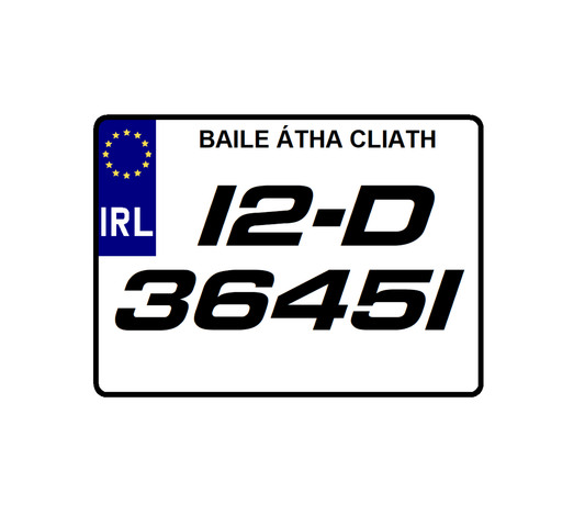 2D Square Sports Style Number Plates (x2)