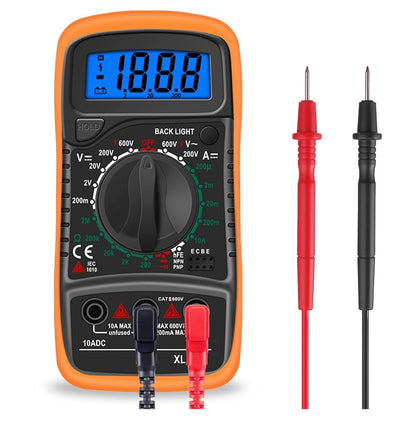 Digital Multimeter, AC/DC Ammeter with LCD Backlight