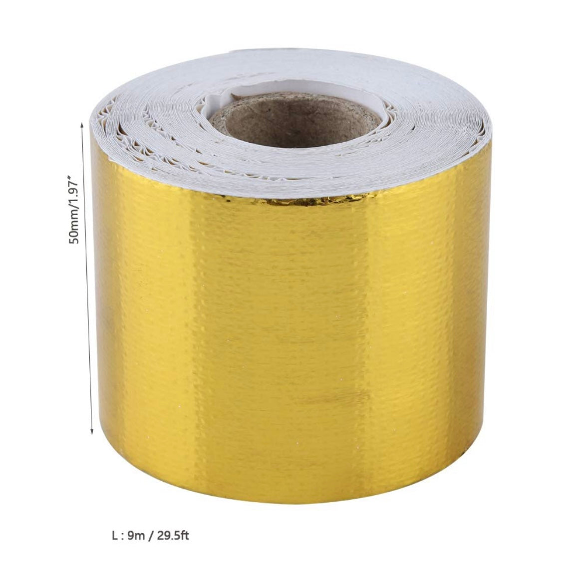Heat Resistant Wrap, 1 Roll Gold Aluminum Foil Adhesive Tape For Car
