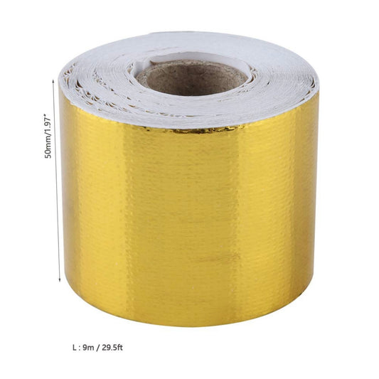 Heat Resistant Wrap, 1 Roll Gold Aluminum Foil Adhesive Tape For Car
