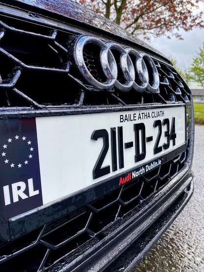 Gloss 3MM 4D Irish font - Number plates (x2)