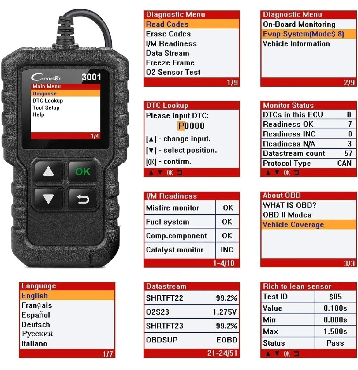 Launch Diagnostic OBD2 Scanner Elite