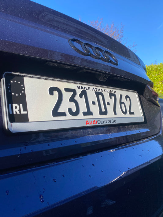 Blackout German Metal Pressed - Number Plates (x2)
