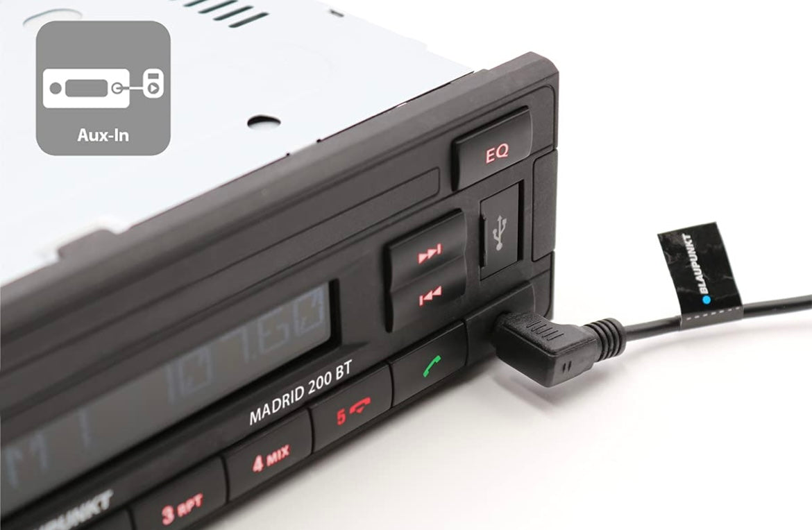 Blaupunkt MADRID200BT Single Din Stereo with Bluetooth, USB & AUX