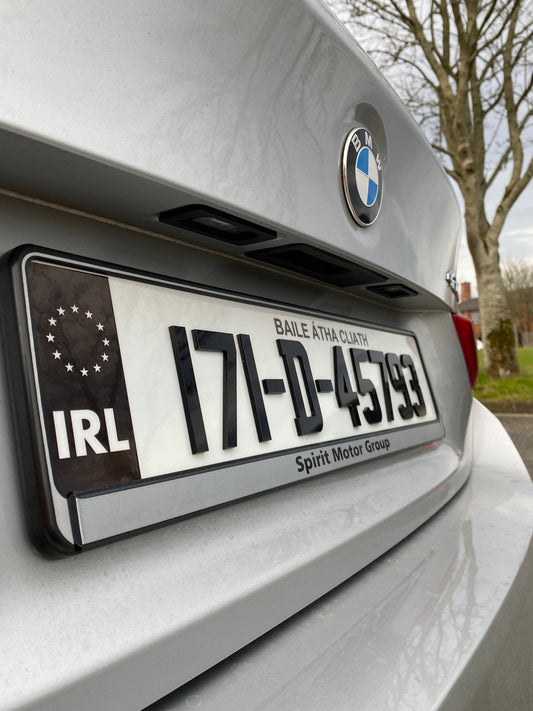 Gloss 3MM 4D Irish font - Number plates (x2)